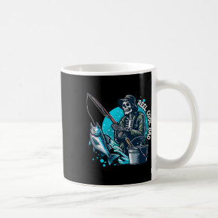Caneca De Café Reel Legal Pai Funny Skeleton Pai de pesca