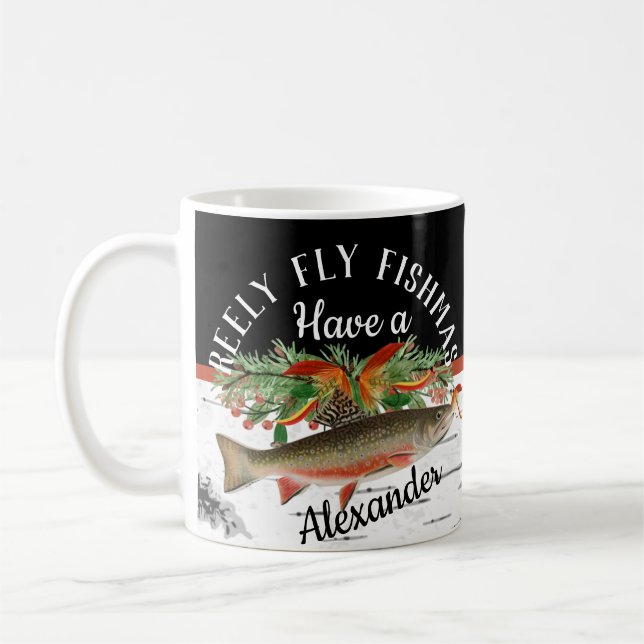 Caneca De Café Reely Fly Fishmas no Natal (Esquerda)