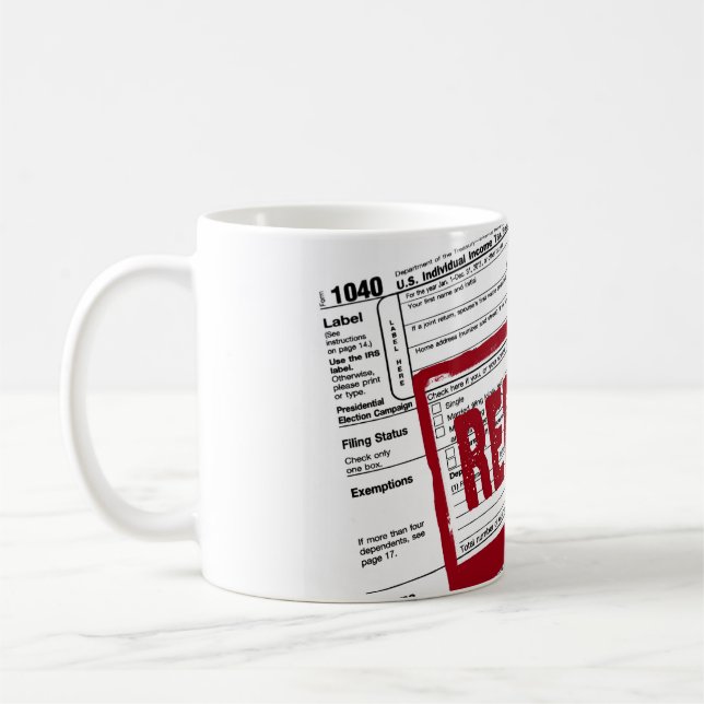 Caneca De Café Reembolso do Imposto sobre o Rendimento (Esquerda)