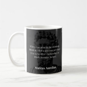 Caneca De Café Reflexão da Manhã de Marcus Aurelius: Gratidão por