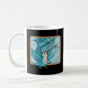 Caneca De Café Reflexão entre papagaios e dragões I Blue Monk Par