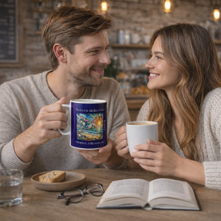 Caneca De Café Reflexões Atemporais: Paisagem Sonhadora Costeira