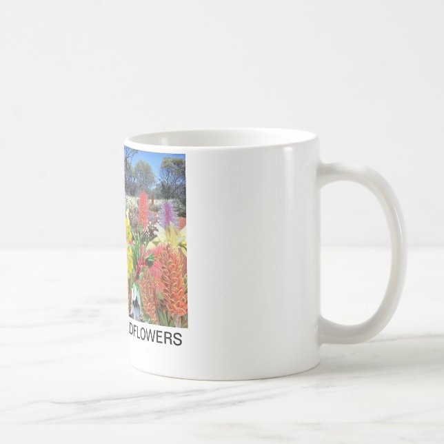 Caneca De Café REFLEXÕES de wildflowers do australiano da onça (Direita)