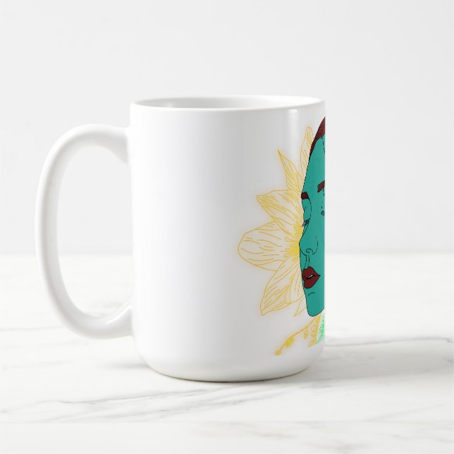 Caneca De Café Reflexões no Trabalho de arte (Esquerda)