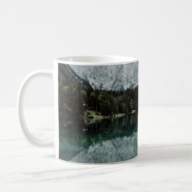 CANECA DE CAFÉ REFLEXÕES SOBRE ÁRVORES NO LAGO (Esquerda)