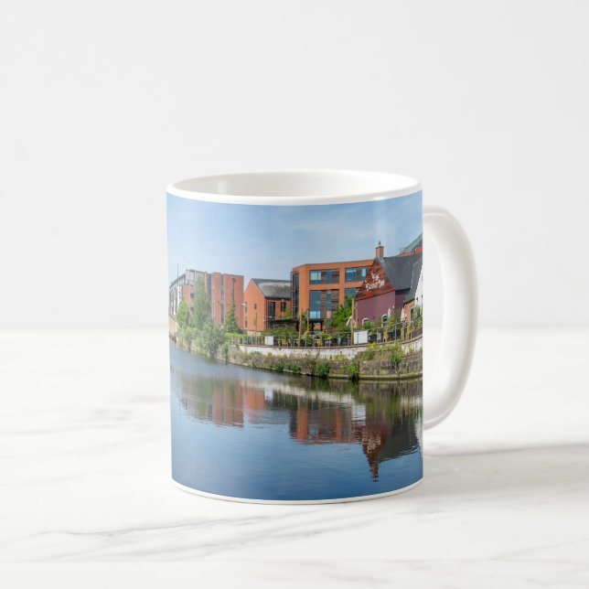 Caneca De Café Reflexos no Canal, Wakefield (Frente Esquerda)