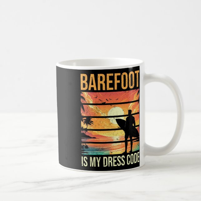 Caneca De Café Refoot É Meu Código de Vestimenta Férias de Praia  (Direita)