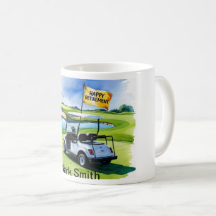 Caneca De Café Reforma do golfe com carrinho de golfe ao colocar