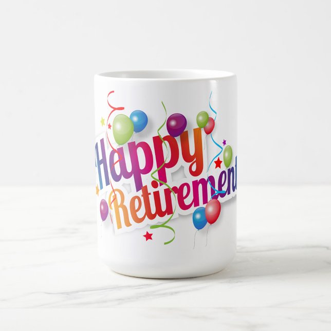 Caneca De Café Reforma Feliz (Happy Retirement Colorful Letters Coffee Mug!)