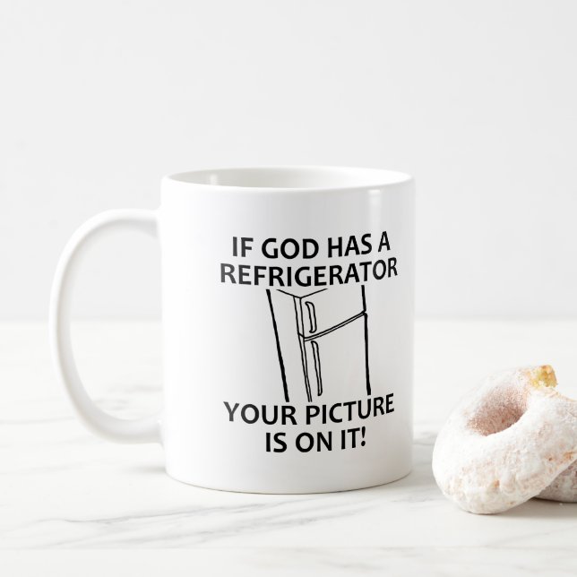 Caneca De Café Refrigerador do Deus Cristão Sua Imagem (Com Donut)