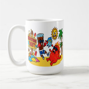 Caneca De Café Refrigerante Gelado Boxe vs Arte de Onda de Calor
