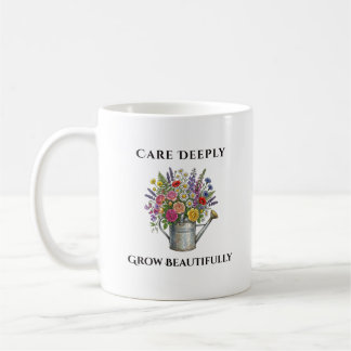 Caneca De Café Regador com Flores Jardim Botânico Arte Gif