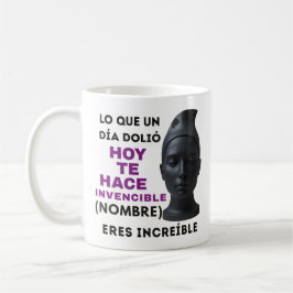 CANECA DE CAFÉ REGALO PERSONALIZADO(NOMBRE)ERES INVENCIBLE