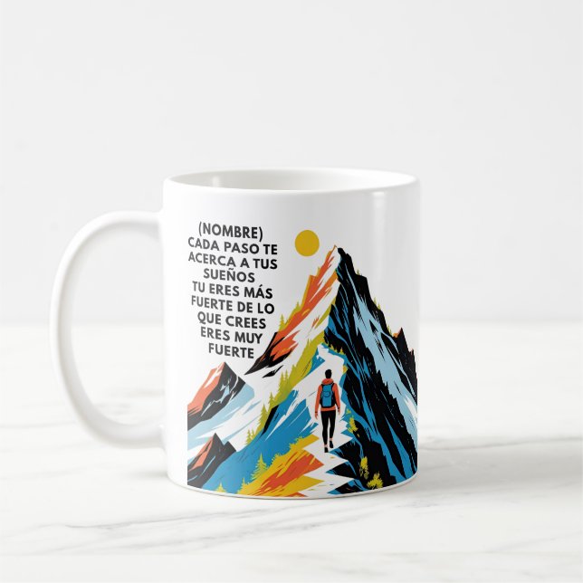 CANECA DE CAFÉ REGALO PERSONALIZADO PARA (NOMBRE) ERES FUERTE (Esquerda)