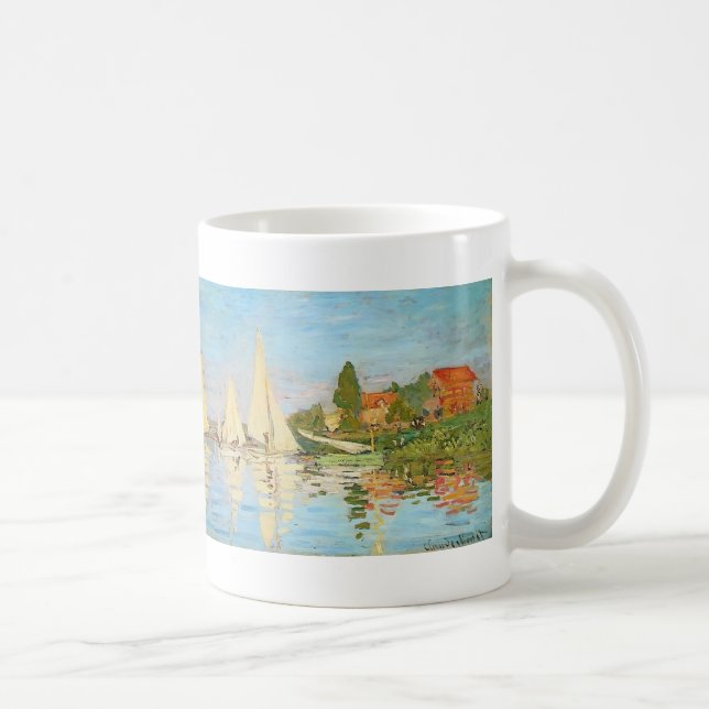 Caneca De Café Regata em Argenteuil por Claude Monet (Direita)