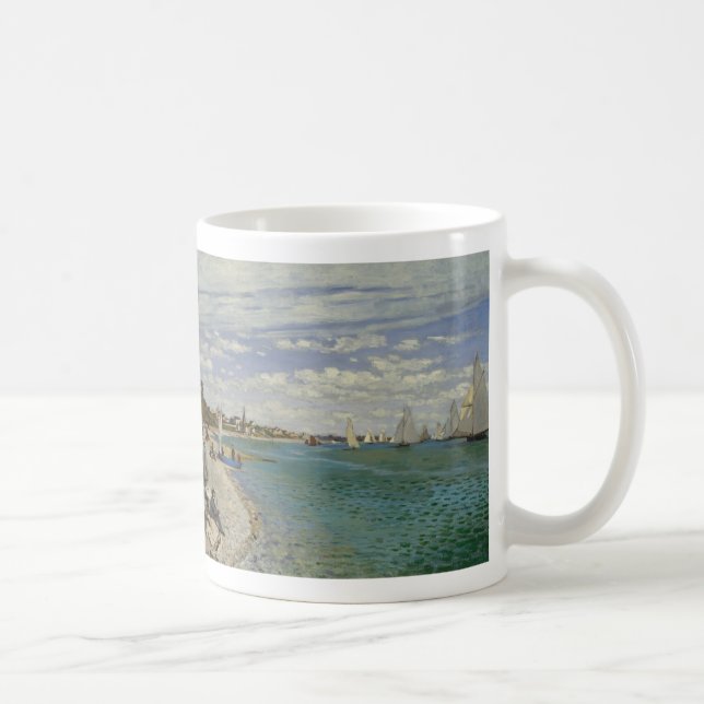 Caneca De Café Regata em Sainte-Adresse - Claude Monet (Direita)