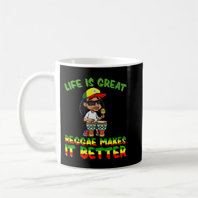 Caneca De Café Reggae Jamaican Music - Rasta Rastafari Reggae Pul (Esquerda)