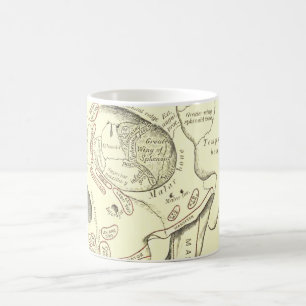 Caneca De Café Região de Anterolateral da anatomia do vintage do