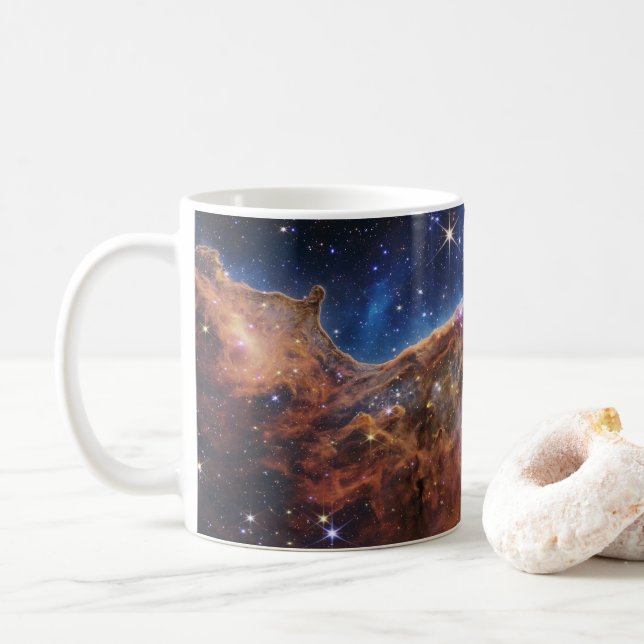 Caneca De Café Região Inaugural Ngc 3324 Na Nebulosa De Carina. (Com Donut)