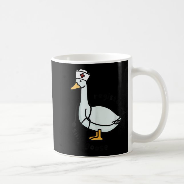 Caneca De Café Registered Silly Goose Rn Nurse Stethoscope Nursin (Direita)