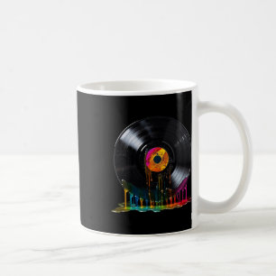 Caneca De Café Registro de vinilo Retro Colorido Registro de vini