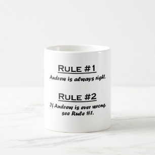 Caneca De Café Regra Andrew