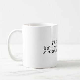 Caneca De Café Regra de L'Hopital - Matemática e Cálculos Básicos