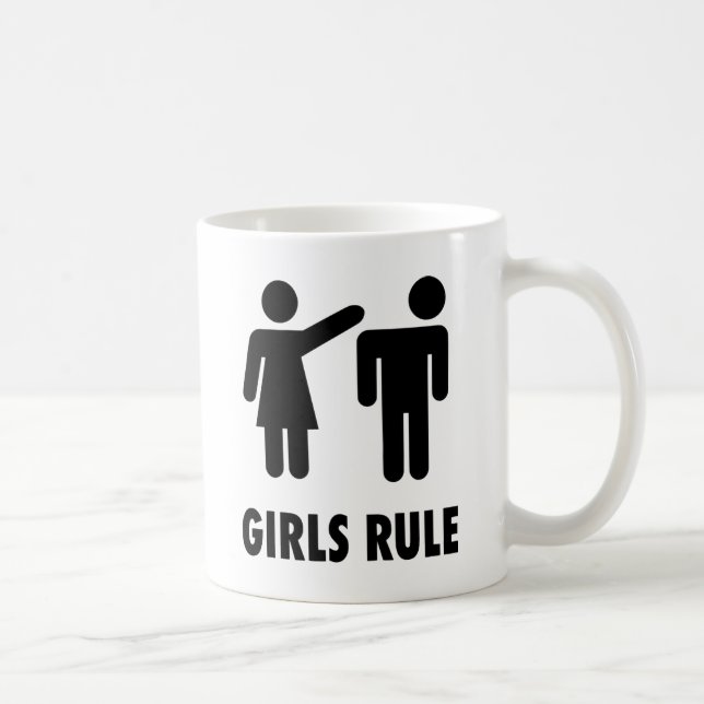 Caneca De Café Regra de Meninas (Direita)