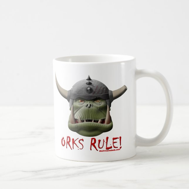 Caneca De Café Regra de Orks! (Direita)