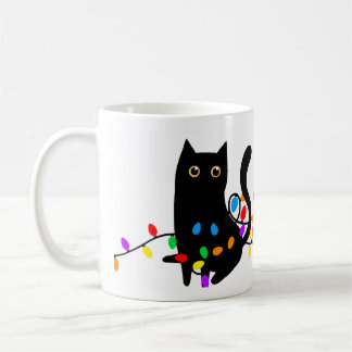 Caneca De Café Regra dos Gatos Negros! Gatos de Natal e Saúde!