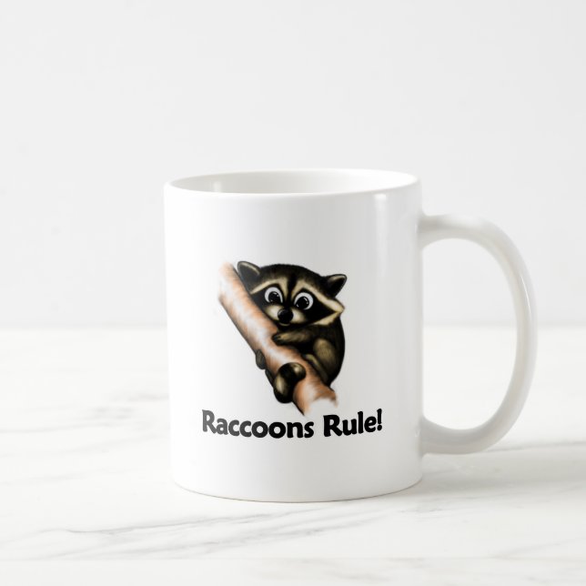 Caneca De Café Regra dos guaxinins! (Direita)