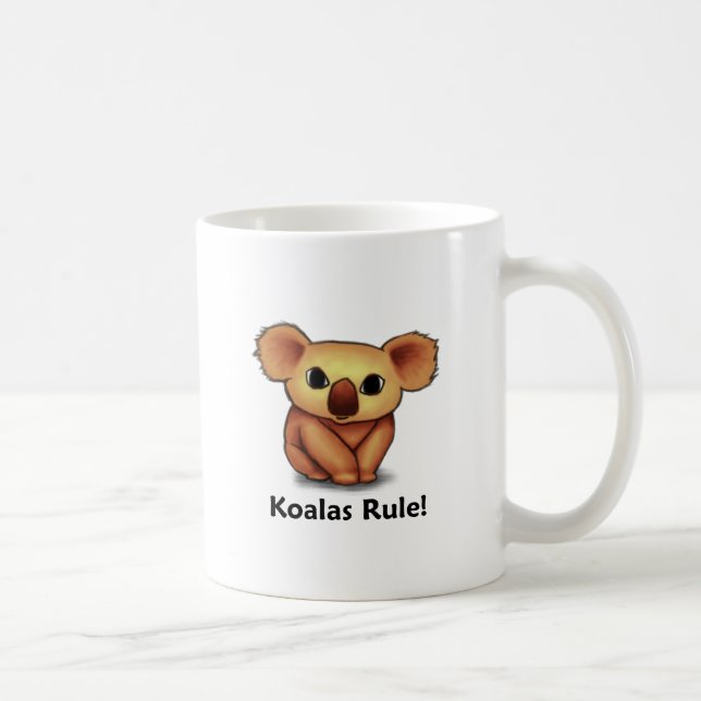 Caneca De Café Regra dos Koalas! (Direita)