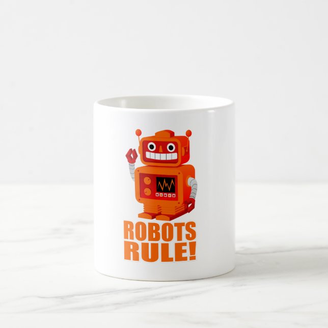 Caneca De Café Regra dos robôs (Centro)