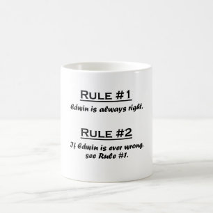 Caneca De Café Regra Edwin