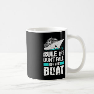 Caneca De Café Regra nº 1 Não Caiam Fora do Navio De Cruzeiro De