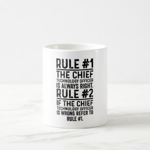 Caneca De Café Regra nº 1 O Diretor de Tecnologia é bem engraç