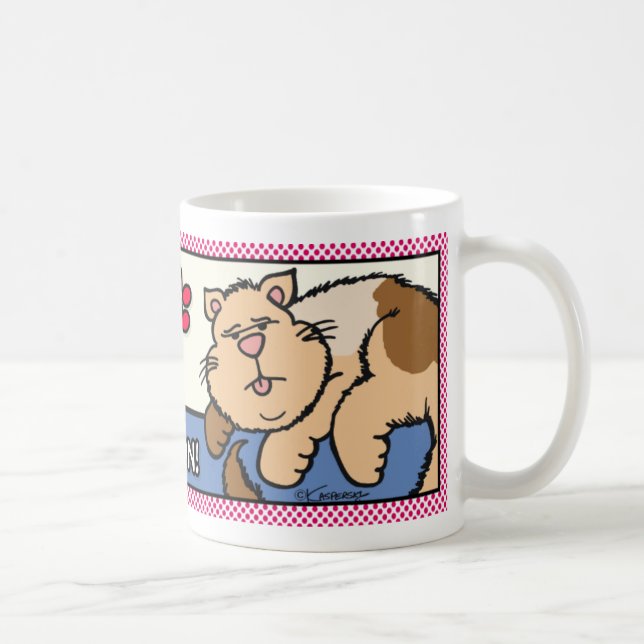 Caneca De Café Regras de Cat: Ignorando Alguém... (Direita)
