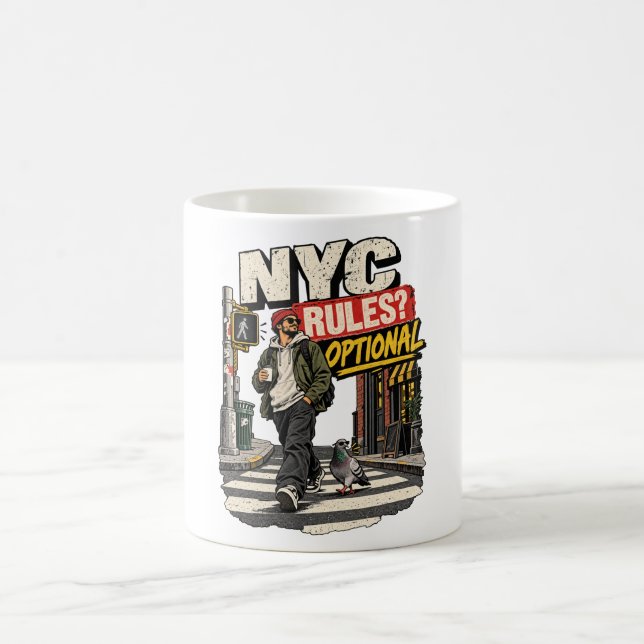 Caneca De Café Regras de NY Opcionais (Centro)