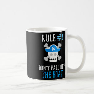 Caneca De Café Regras de Piratas Divertidas Não Caiam no Barco Ho