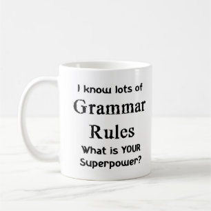 Caneca De Café regras gramaticais