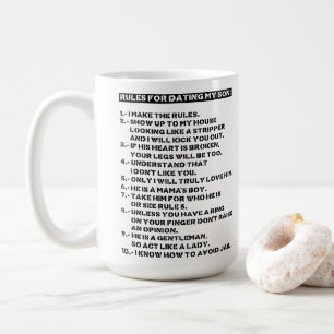 Caneca De Café Regras para namorar meu filho