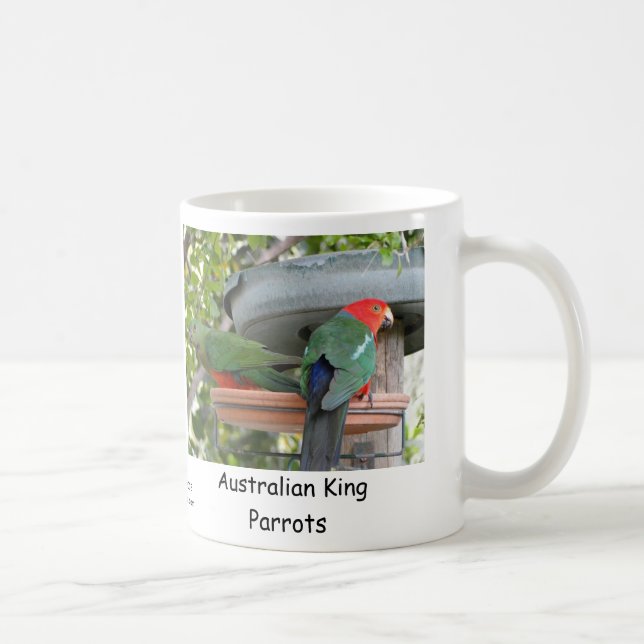 Caneca De Café Rei australiano Papagaio (Direita)