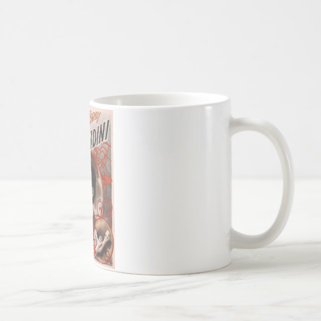 Caneca De Café Rei Cartão de Harry Houdini (Direita)