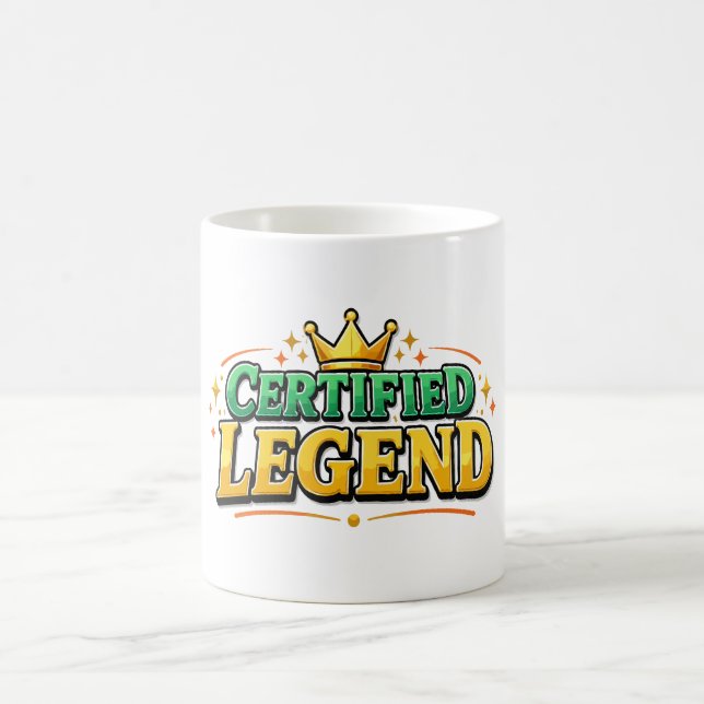 Caneca De Café Rei Coroa Lendário Certificado (Centro)