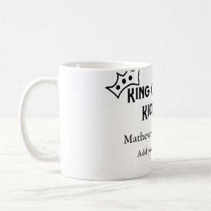 Caneca De Café Rei da cozinha adicione nome chef padaria culinári