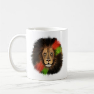 Caneca De Café rei da selva vermelha do orgulho negro