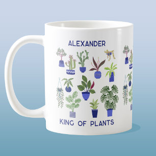 Caneca De Café Rei das Plantas Personalizadas