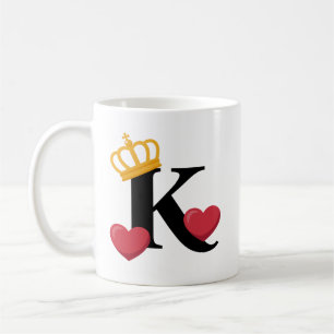 Caneca De Café Rei de Copas Coroa Emblema K