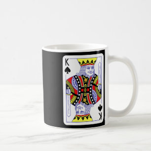 Caneca De Café Rei De Espadas Jogando Cartões Figurino De Hallowe