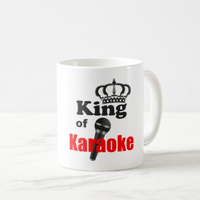 Caneca De Café Rei de Karaoke (Frente Esquerda)